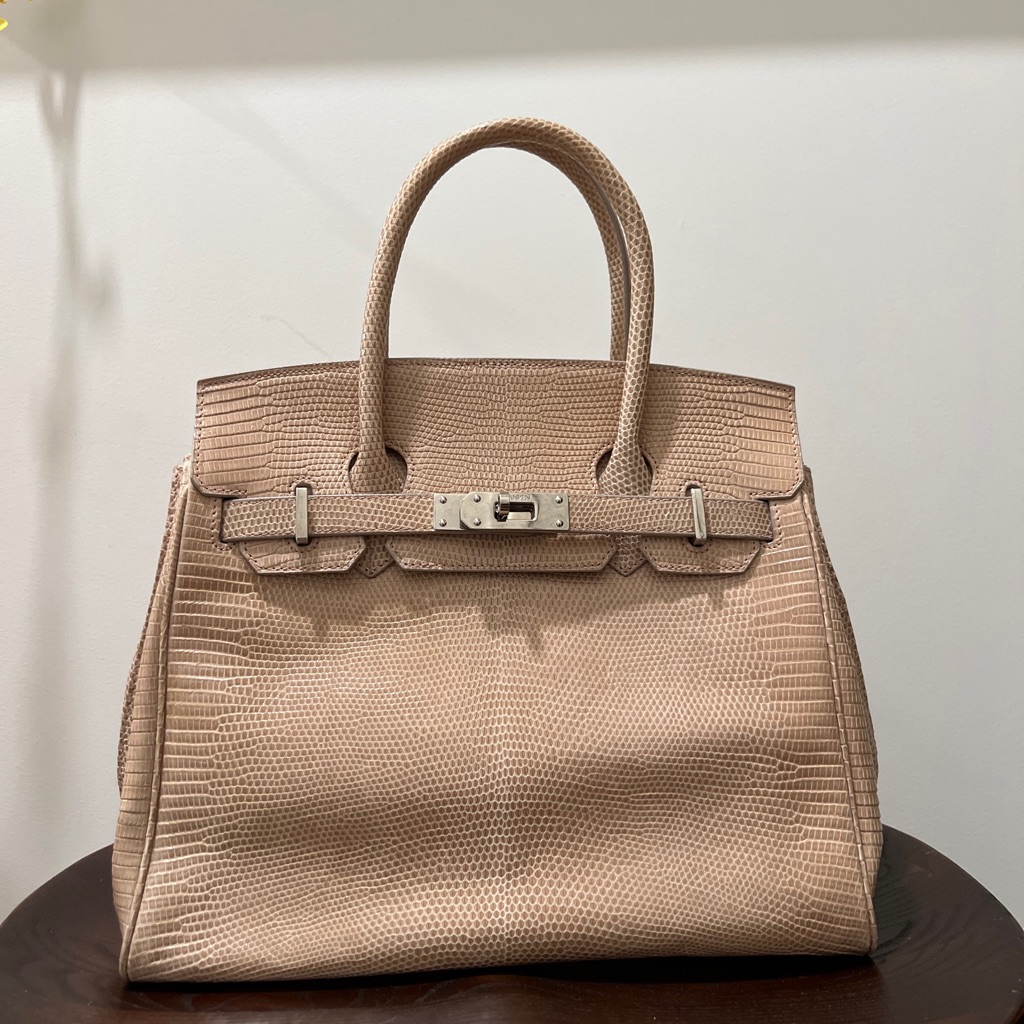 Kwanpen Genuine Lizard Birkin Style Bag